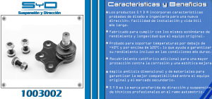 ROTULA DE SUSPENSION CHEVROLET-GMC-BUICK-CADILLAC CORSA 1003002-SYD