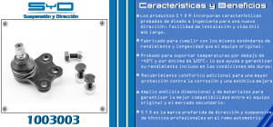 ROTULA DE SUSPENSION CHEVROLET-GMC-BUICK-CADILLAC CORSA 1003003-SYD