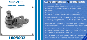 ROTULA DE SUSPENSION CHEVROLET-GMC-BUICK-CADILLAC COBALT 1003007-SYD