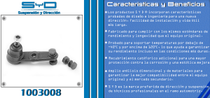 ROTULA DE SUSPENSION CHEVROLET-GMC-BUICK-CADILLAC AVEO 1003008-SYD