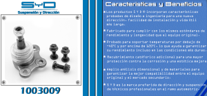 ROTULA DE SUSPENSION CHEVROLET-GMC-BUICK-CADILLAC CANYON 1003009-SYD