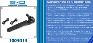 ROTULA DE SUSPENSION CHEVROLET-GMC-BUICK-CADILLAC TORNADO PICK-UP 1003013-SYD