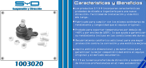 ROTULA DE SUSPENSION CHEVROLET-GMC-BUICK-CADILLAC AVEO 1003020-SYD