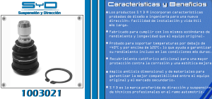 ROTULA DE SUSPENSION CHEVROLET-GMC-BUICK-CADILLAC CAVALIER 1003021-SYD