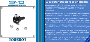 ROTULA DE SUSPENSION HYUNDAI  (AMERICANOS) ELANTRA 1005001-SYD