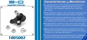 ROTULA DE SUSPENSION HYUNDAI  (AMERICANOS) ELANTRA 1005002-SYD