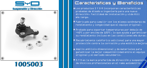 ROTULA DE SUSPENSION HYUNDAI  (AMERICANOS) SONATA 1005003-SYD