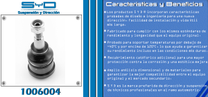 ROTULA DE SUSPENSION CHRYSLER-DODGE-HYUNDAI CARAVAN 1006004-SYD