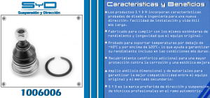 ROTULA DE SUSPENSION CHRYSLER-DODGE-HYUNDAI ACCENT 1006006-SYD