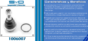 ROTULA DE SUSPENSION CHRYSLER-DODGE-HYUNDAI RAM 1500 PICK-UP 1006007-SYD