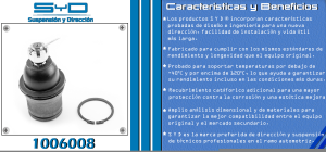 ROTULA DE SUSPENSION CHRYSLER-DODGE-HYUNDAI DAKOTA 1006008-SYD