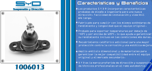 ROTULA DE SUSPENSION CHRYSLER-DODGE-HYUNDAI ATTITUDE 1006013-SYD