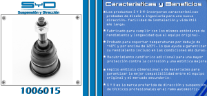 ROTULA DE SUSPENSION CHRYSLER-DODGE-HYUNDAI RAM 1500 PICK-UP 1006015-SYD