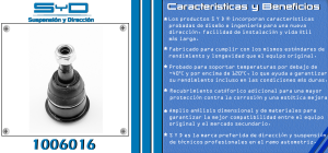 ROTULA DE SUSPENSION CHRYSLER-DODGE-HYUNDAI RAM 2500 PICK-UP 1006016-SYD