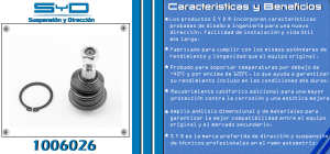 ROTULA DE SUSPENSION CHRYSLER-DODGE-HYUNDAI ATTITUDE 1006026-SYD