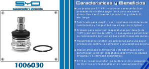 ROTULA DE SUSPENSION CHRYSLER-DODGE-HYUNDAI DODGE I 10 1006030-SYD