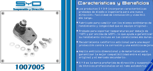 ROTULA DE SUSPENSION CHRYSLER-DODGE-HYUNDAI RAM 700 1007005-SYD