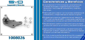 ROTULA DE SUSPENSION FORD-LINCOLN-MERCURY ESCAPE 1008026-SYD