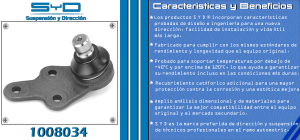 ROTULA DE SUSPENSION FORD-LINCOLN-MERCURY FOCUS 1008034-SYD