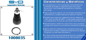 ROTULA DE SUSPENSION FORD-LINCOLN-MERCURY RANGER 1008035-SYD