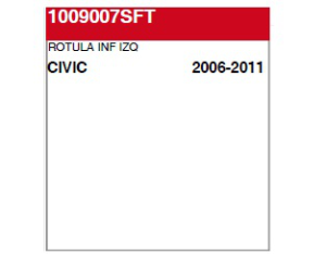 ROTULA DE SUSPENSION   1009007SFT-ASIA