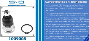 ROTULA DE SUSPENSION ACURA TSX 1009008-SYD