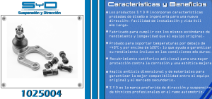 ROTULA DE SUSPENSION TOYOTA PICK-UP 1025004-SYD