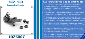 ROTULA DE SUSPENSION TOYOTA CAMRY 1025007-SYD