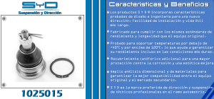 ROTULA DE SUSPENSION TOYOTA HILUX 1025015-SYD