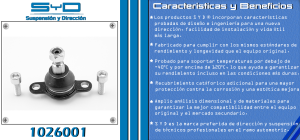 ROTULA DE SUSPENSION VOLKSWAGEN EUROVAN 1026001-SYD