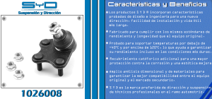 ROTULA DE SUSPENSION AUDI A1 1026008-SYD