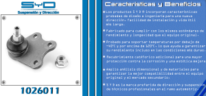 ROTULA DE SUSPENSION VOLKSWAGEN CROSSFOX 1026011-SYD