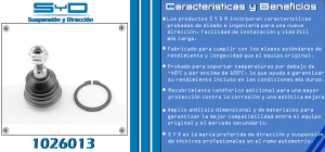 ROTULA DE SUSPENSION VOLKSWAGEN AMAROK 1026013-SYD