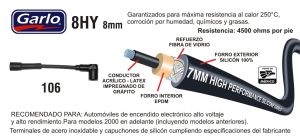 CABLES PARA BUJIA 106-8HY-GAR