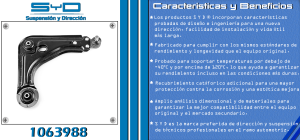 HORQUILLA DE SUSPENSION FORD-LINCOLN-MERCURY KA 1063988-SYD