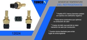 SENSOR DE REFRIGERANTE CHEVROLET-GMC-BUICK-CADILLAC SPECTRUM 12024