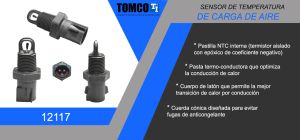 SENSOR TEMP. AIRE DE CARGA FORD-LINCOLN-MERCURY ESCORT 12117
