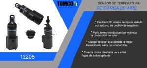 SENSOR TEMP. AIRE DE CARGA CHRYSLER-DODGE-HYUNDAI 200 12205