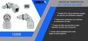 SENSOR TEMP. AIRE DE CARGA PEUGEOT 307 12208
