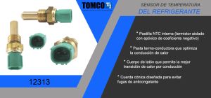 SENSOR DE REFRIGERANTE CHRYSLER-DODGE-HYUNDAI H100 12313