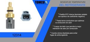 SENSOR DE REFRIGERANTE FORD-LINCOLN-MERCURY COURIER 12314