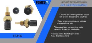 SENSOR DE REFRIGERANTE ACURA CL 12316