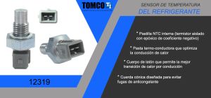 SENSOR DE REFRIGERANTE CHEVROLET-GMC-BUICK-CADILLAC BEAT 12319