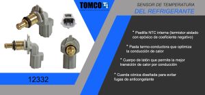 SENSOR DE REFRIGERANTE FORD-LINCOLN-MERCURY ESCAPE 12332