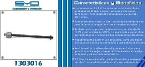 VARILLA DE DIRECCION CHEVROLET-GMC-BUICK-CADILLAC OPTRA 1303016-SYD