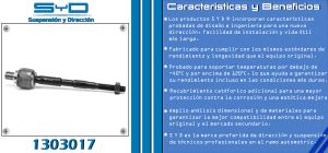 VARILLA DE DIRECCION CHEVROLET-GMC-BUICK-CADILLAC AVEO 1303017-SYD