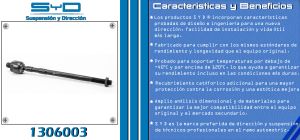 VARILLA DE DIRECCION CHRYSLER-DODGE-HYUNDAI VERNA 1306003-SYD