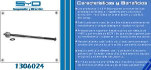 VARILLA DE DIRECCION CHRYSLER-DODGE-HYUNDAI GRAN CARAVAN 1306024-SYD