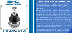ROTULA DE SUSPENSION VOLKSWAGEN BRASILIA 131-405-371-G-SYD