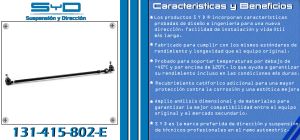 VARILLA DE DIRECCION VOLKSWAGEN BRASILIA 131-415-802E-SYD